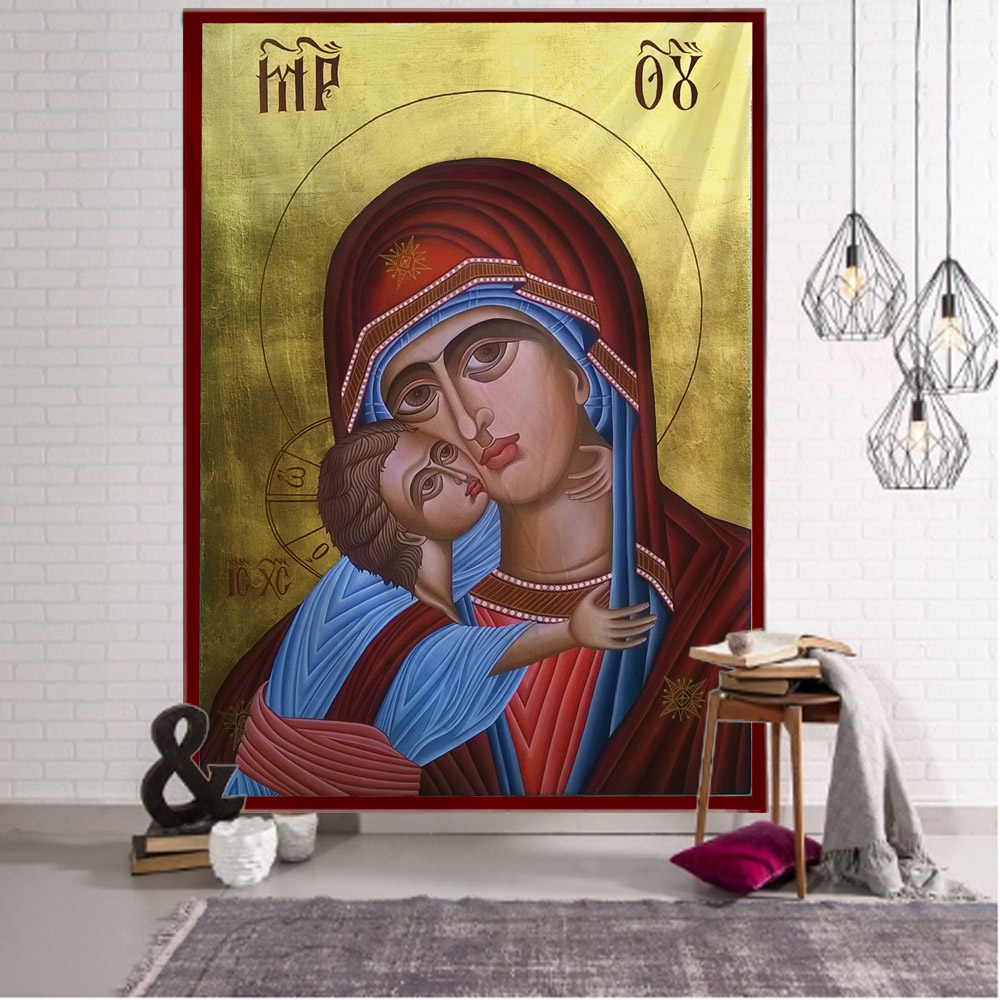Linum Home Textiles - Virgin Mary tapestry, Christ Jesus art