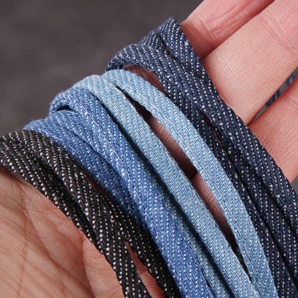 Home Textiles Products - 5meters 5mm Denim Strap Falt Cord