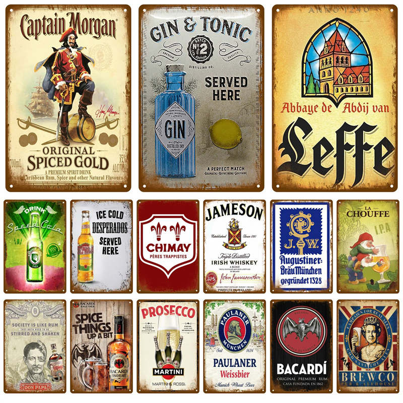 Home Textiles Brands - Beer Tin Sign Retro Wall Plaque