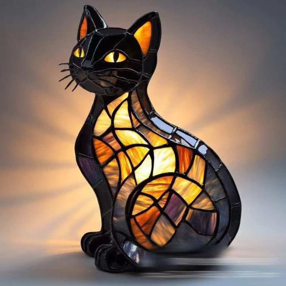 Home Textiles Products - New Dog Series Resin Figurines LED