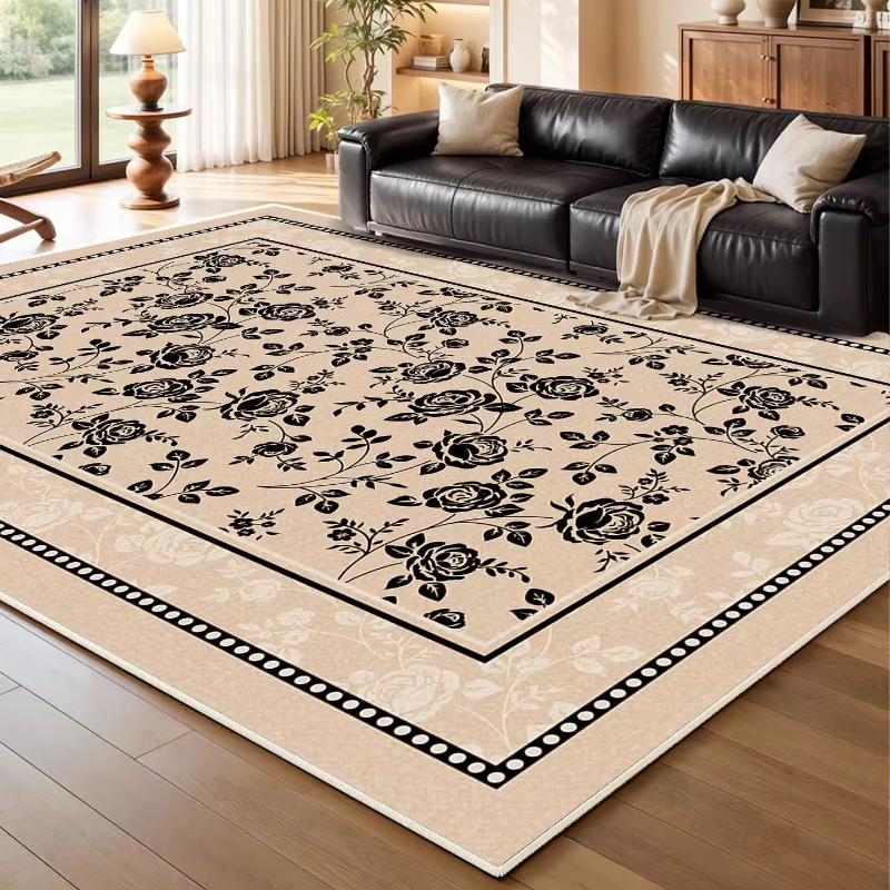 Home Textiles Online - Vintage Printed Living Room Carpet Home