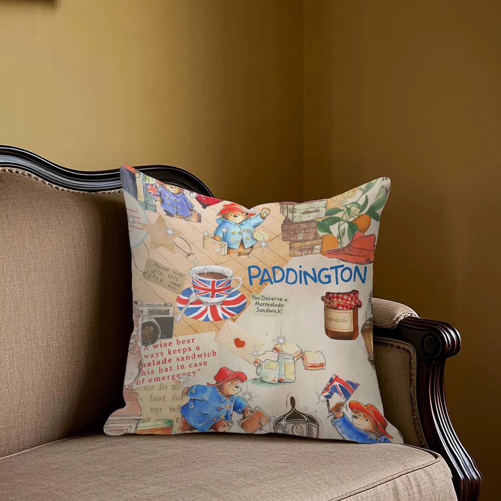 Home Textiles London - Paddington Bear's London square Jacquard Pillow