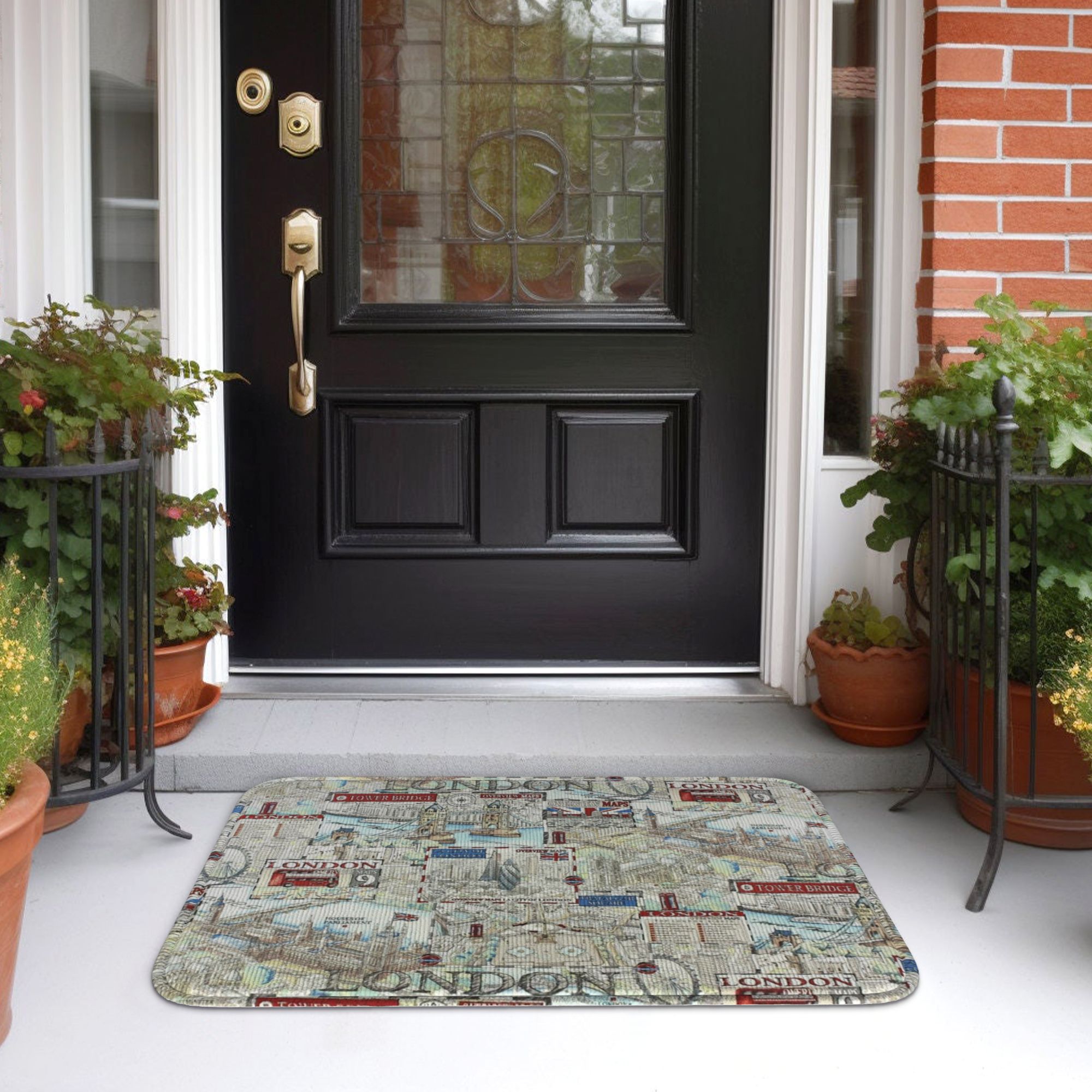 Home Textiles London - British Flag Print London Style Doormat