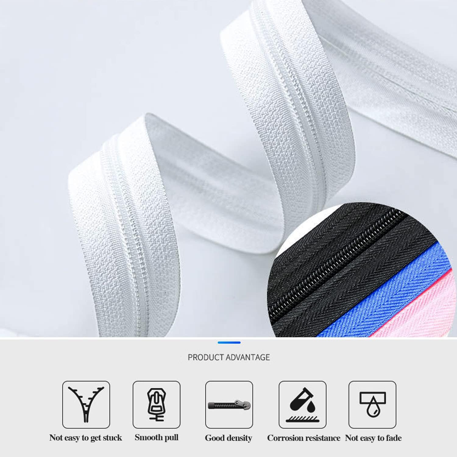 Nylon Coil Zippers by The Yard - Home Textiles Images avis et prix
