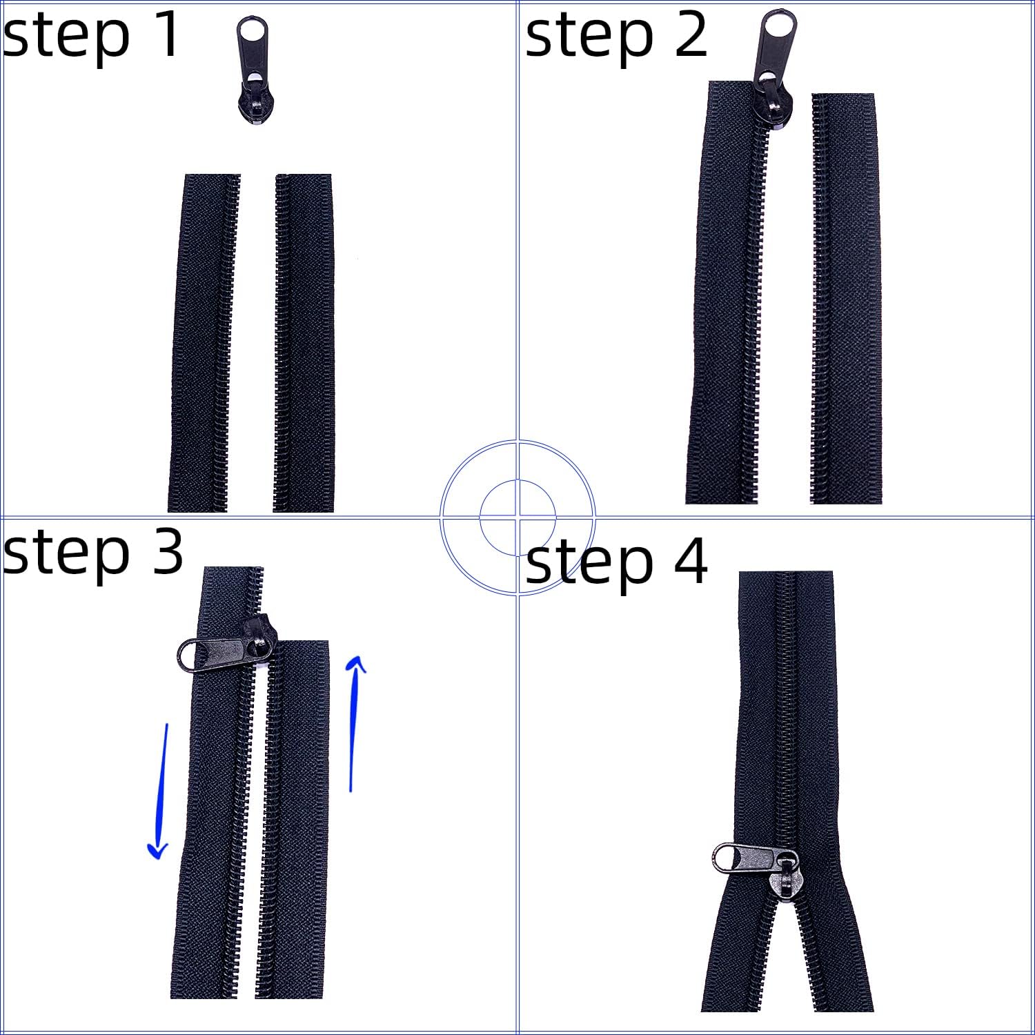 Nylon Coil Zippers by The Yard - Home Textiles Images avis et prix