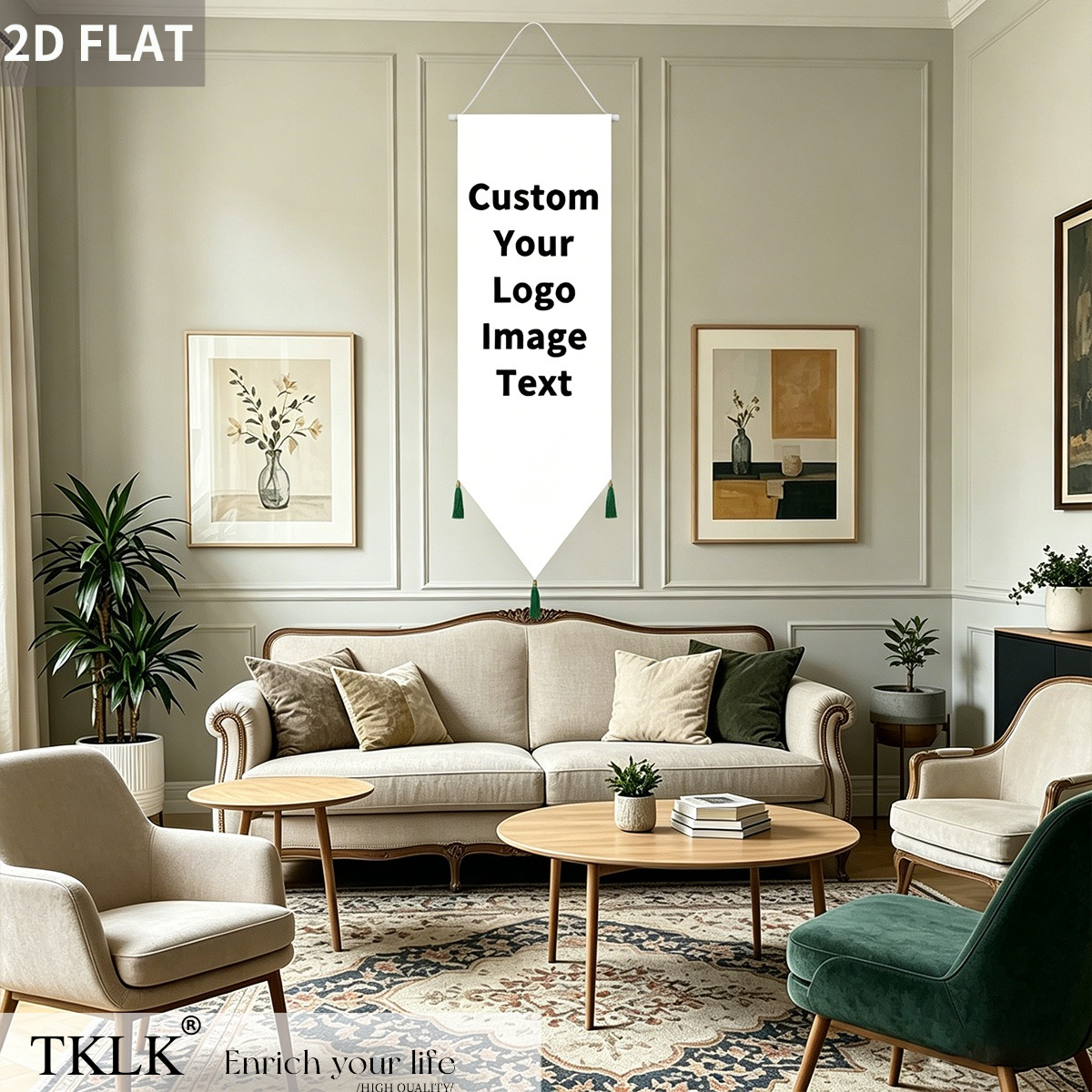 2D FLAT 1pc Custom Durable Pol - Home Textiles Images avis et prix