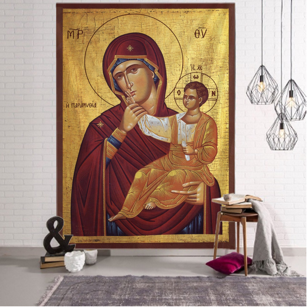 Virgin Mary tapestry, Christ J - Linum Home Textiles avis et prix