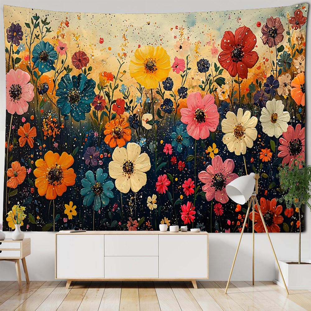 Flowers, oil paintings, tapest - Linum Home Textiles avis et prix