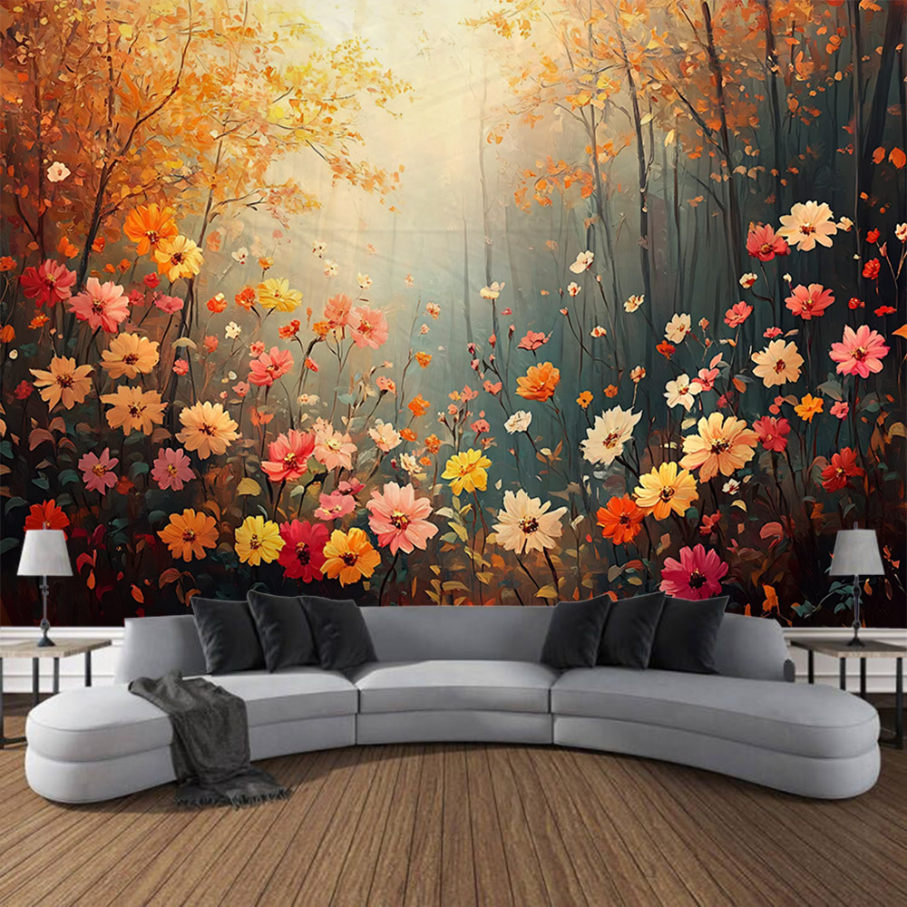 Flowers, oil paintings, tapest - Linum Home Textiles avis et prix