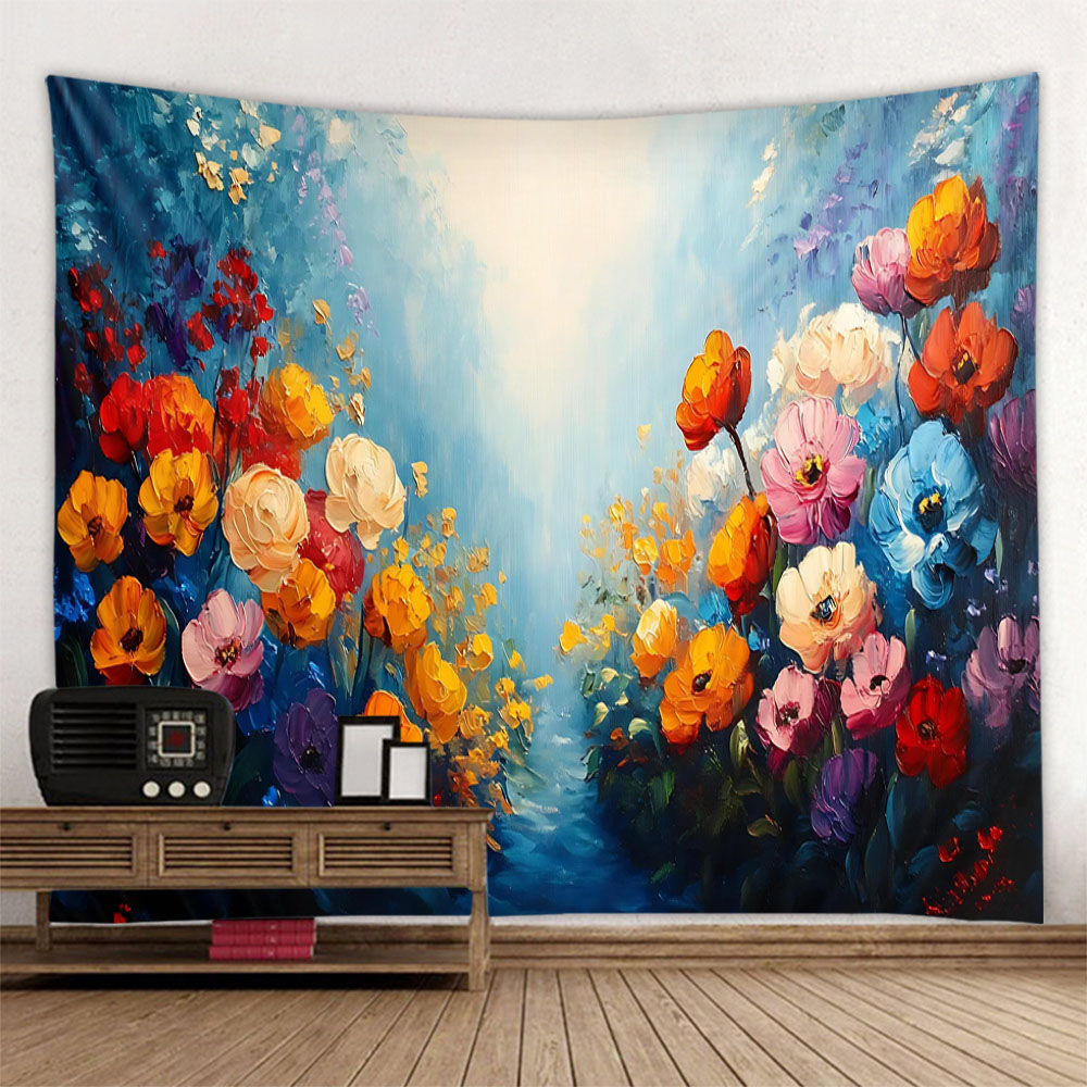 Flowers, oil paintings, tapest - Linum Home Textiles avis et prix