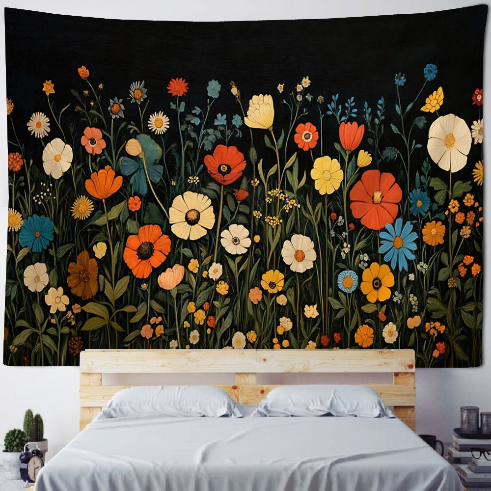 Flowers, oil paintings, tapest - Linum Home Textiles avis et prix