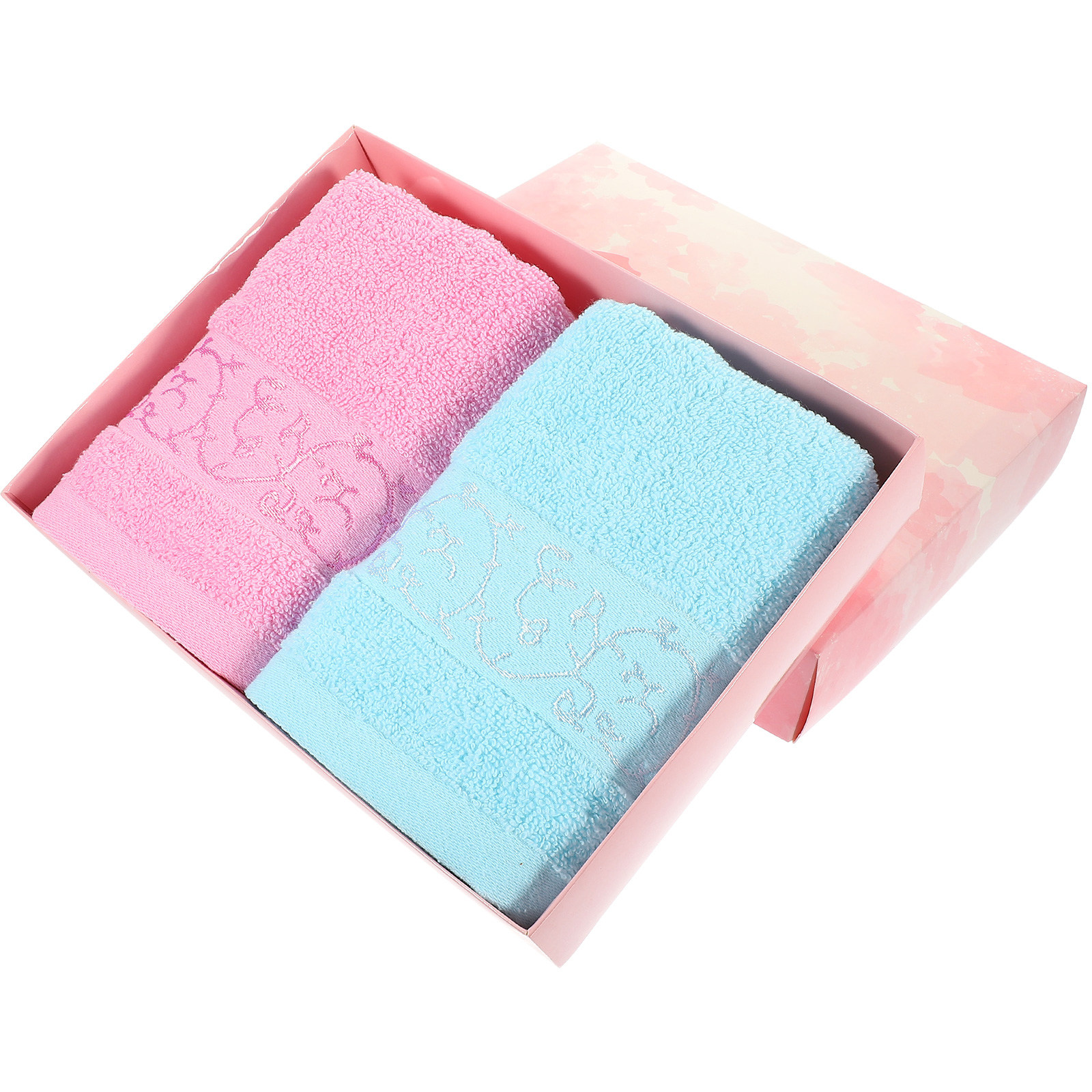 1Set Cotton Towels Gift Box Ab - Home Textiles In Pakistan avis et prix