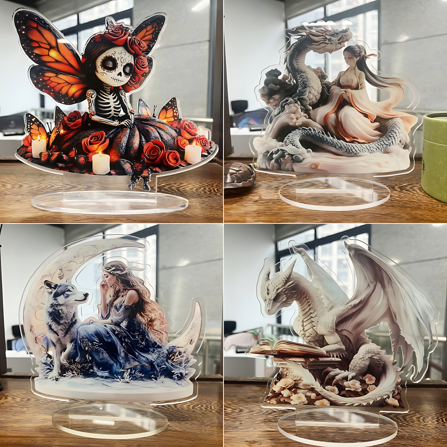 Two Tigers Statue,2D Flat Anim - Home Textiles Products avis et prix