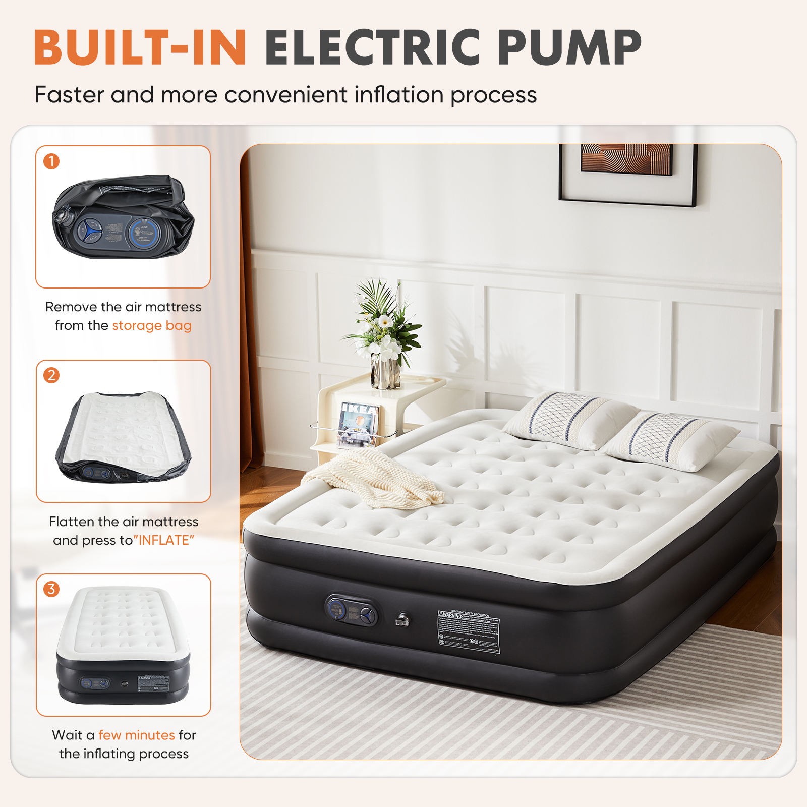 MCQ 16IN to 22IN Air Mattress  - Mattress Pad Topper avis et prix