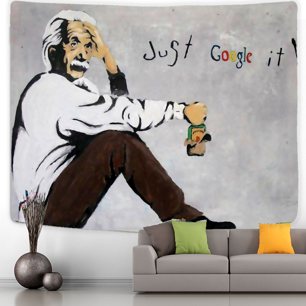 Banksy Einstein Painting Love  - Linum Home Textiles avis et prix