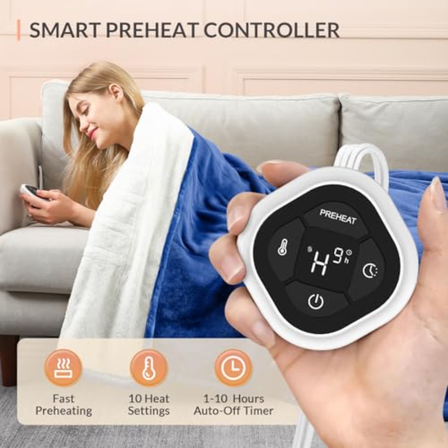 LuxeHeat Heated Blanket Electr - Electric Blanket Heated avis et prix