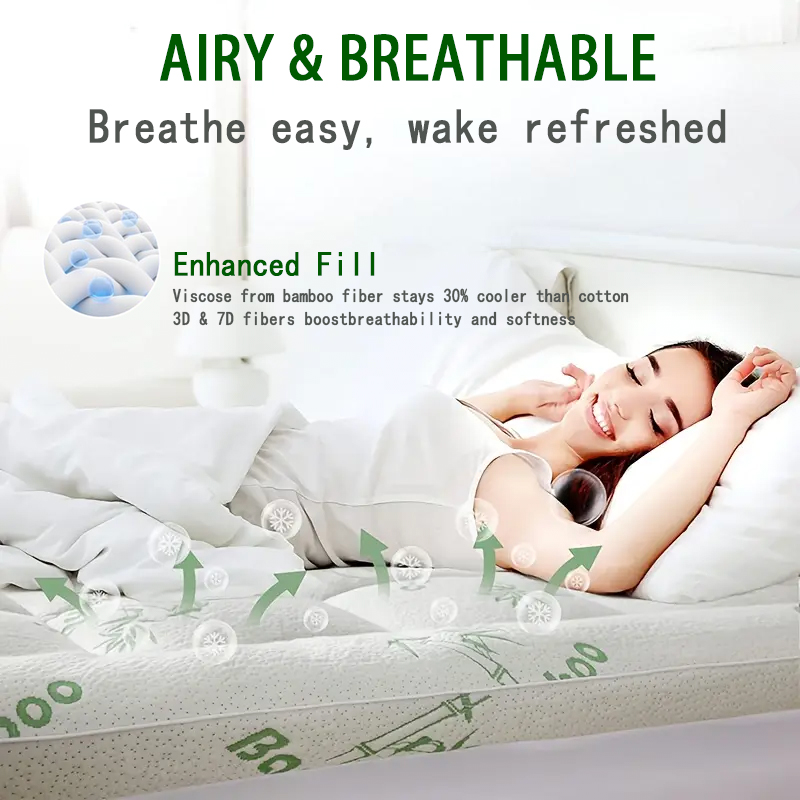 Queen Size Bamboo Viscose Matt - Mattress Pad Topper avis et prix