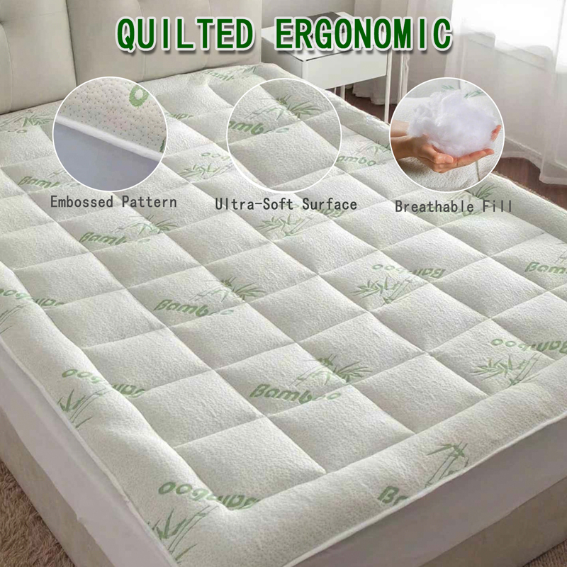 Queen Size Bamboo Viscose Matt - Mattress Pad Topper avis et prix