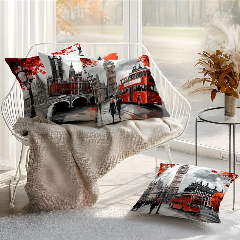 Short plush material pillowcas - Home Textiles London avis et prix