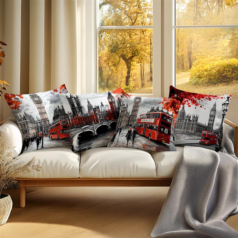 Short plush material pillowcas - Home Textiles London avis et prix