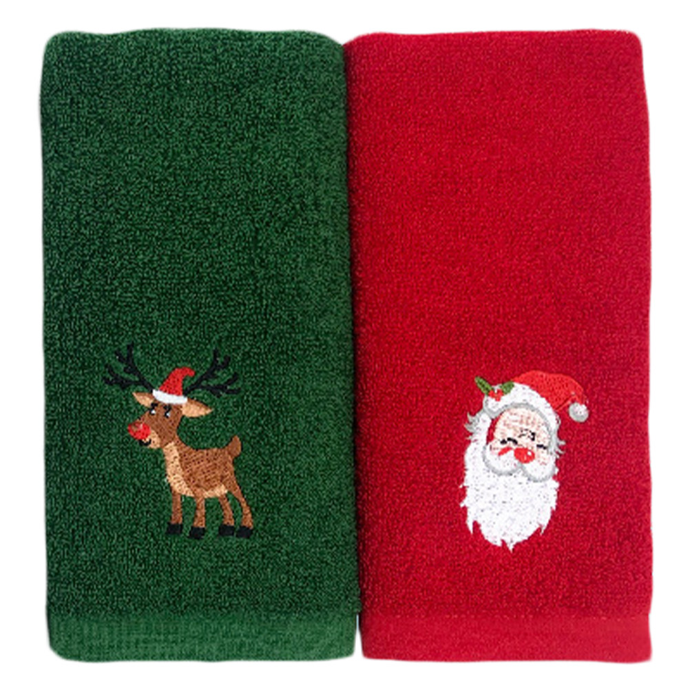 2Pcs Christmas Cotton Towel Xm - Home Textiles In Pakistan avis et prix