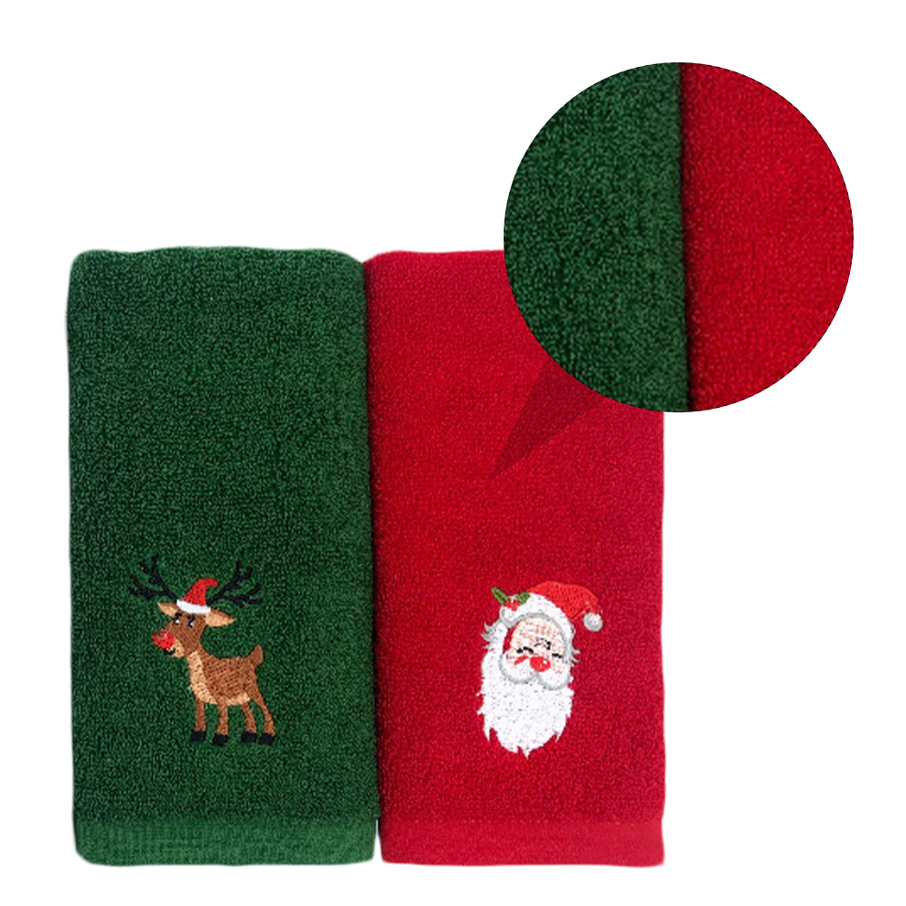 2Pcs Christmas Cotton Towel Xm - Home Textiles In Pakistan avis et prix