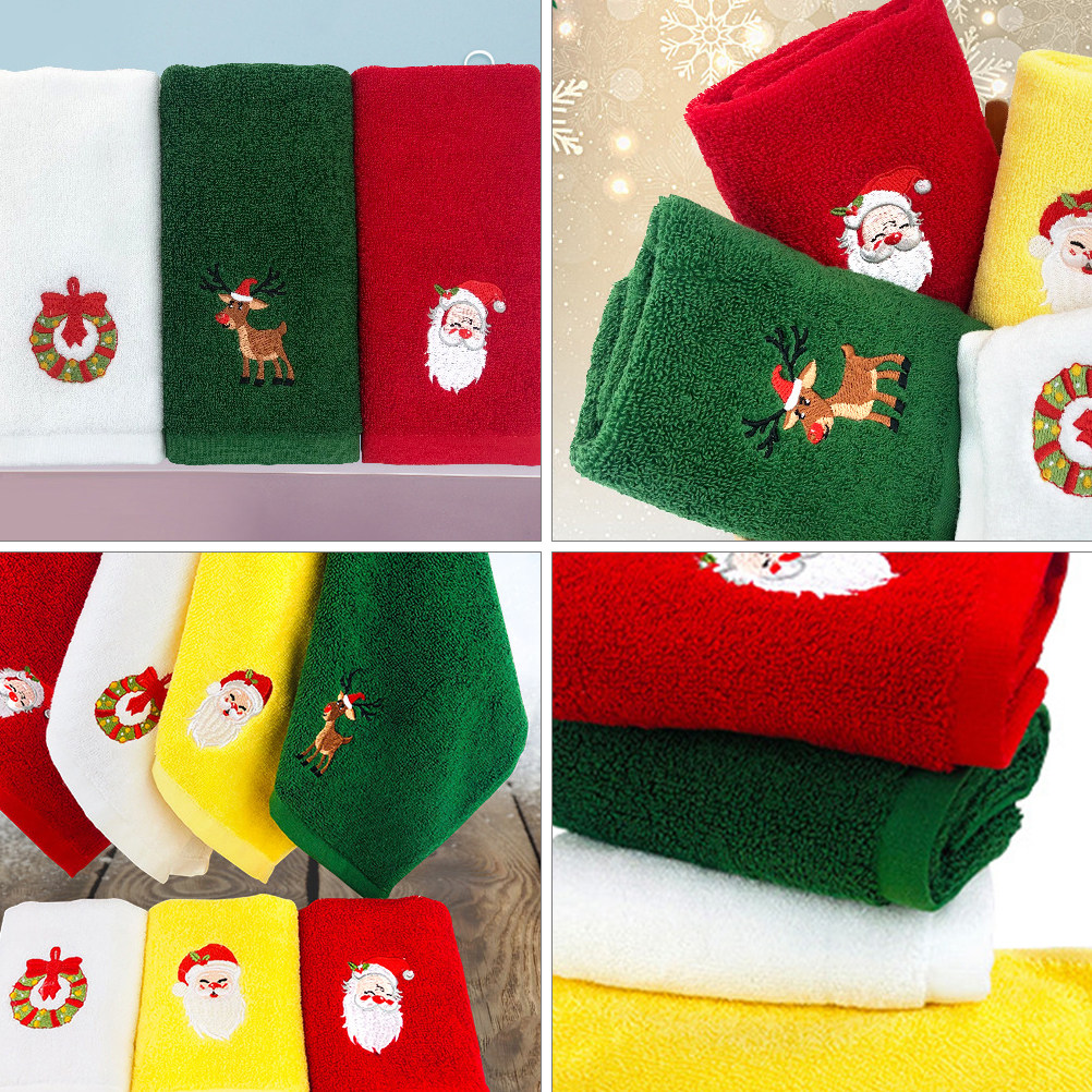 2Pcs Christmas Cotton Towel Xm - Home Textiles In Pakistan avis et prix