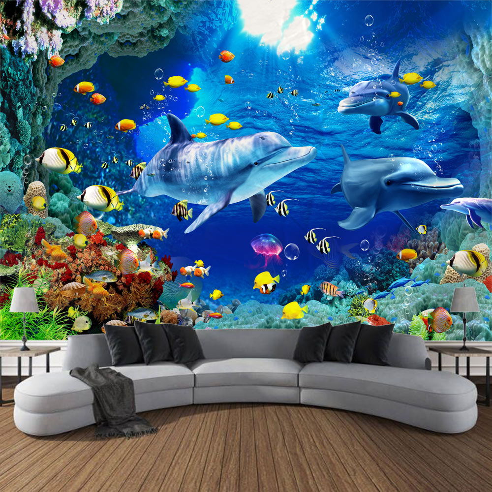 Undersea print tapestry psyche - Linum Home Textiles avis et prix