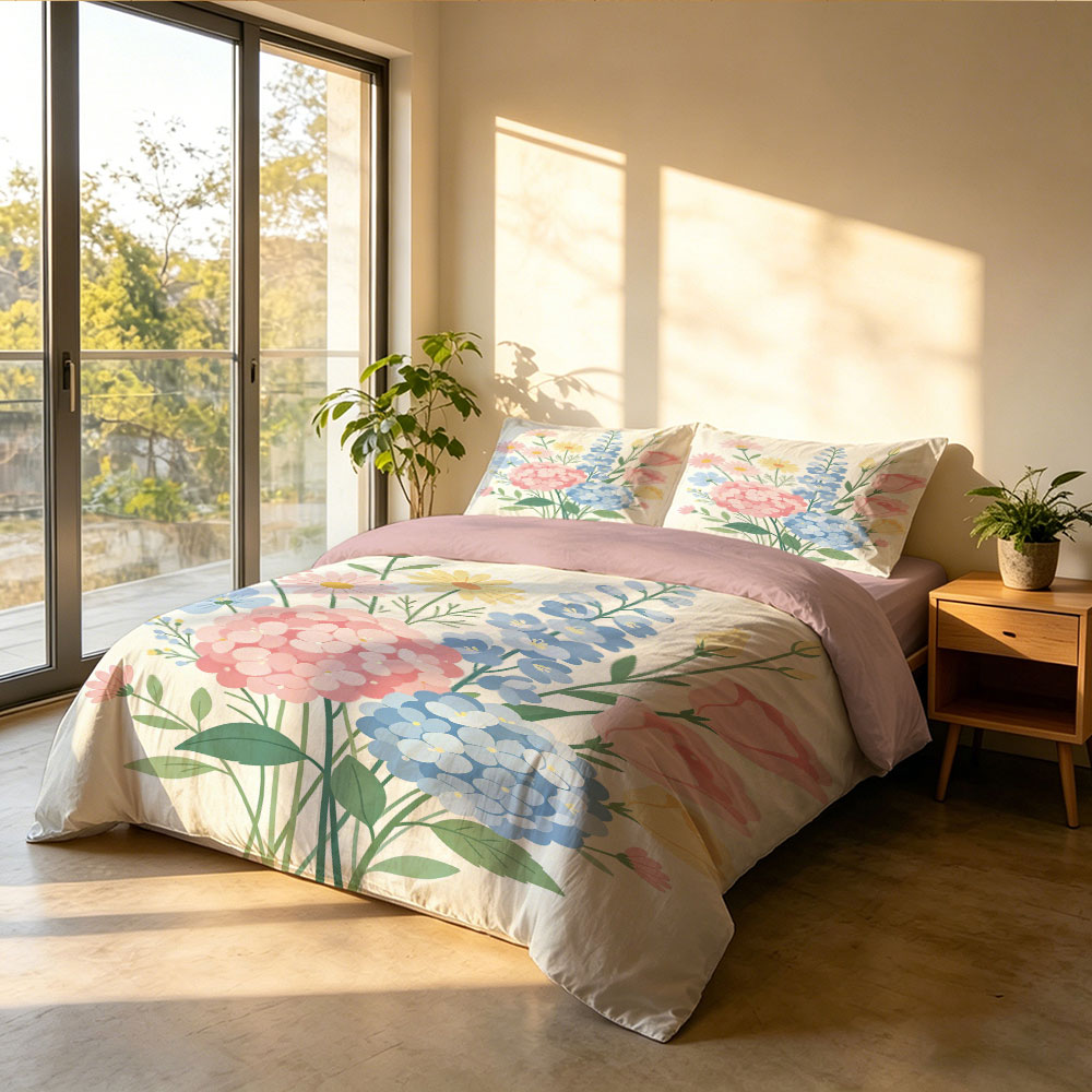 3pcs Floral Print Coreless Duv - Home Textiles Products avis et prix