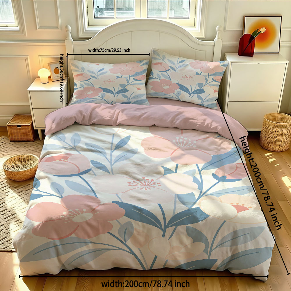 3pcs Floral Print Coreless Duv - Home Textiles Products avis et prix
