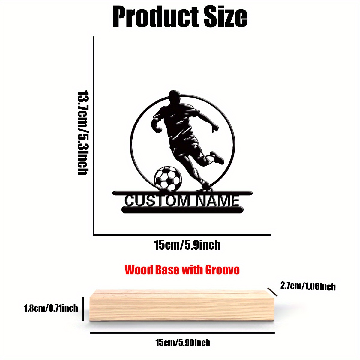 Custom Soccer Player Metal Sta - Home Textiles Products avis et prix