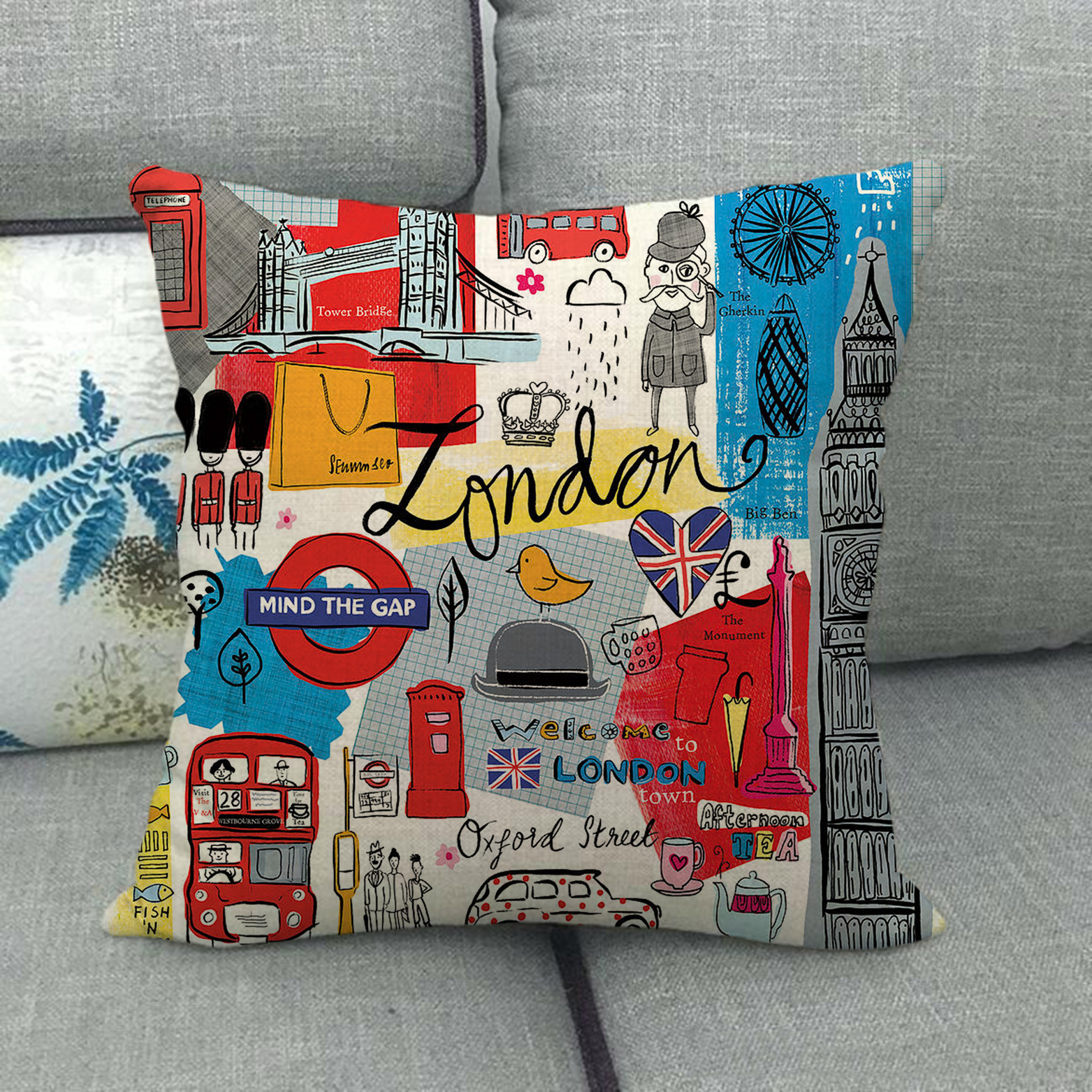 painted cityscapes of London,  - Home Textiles London avis et prix