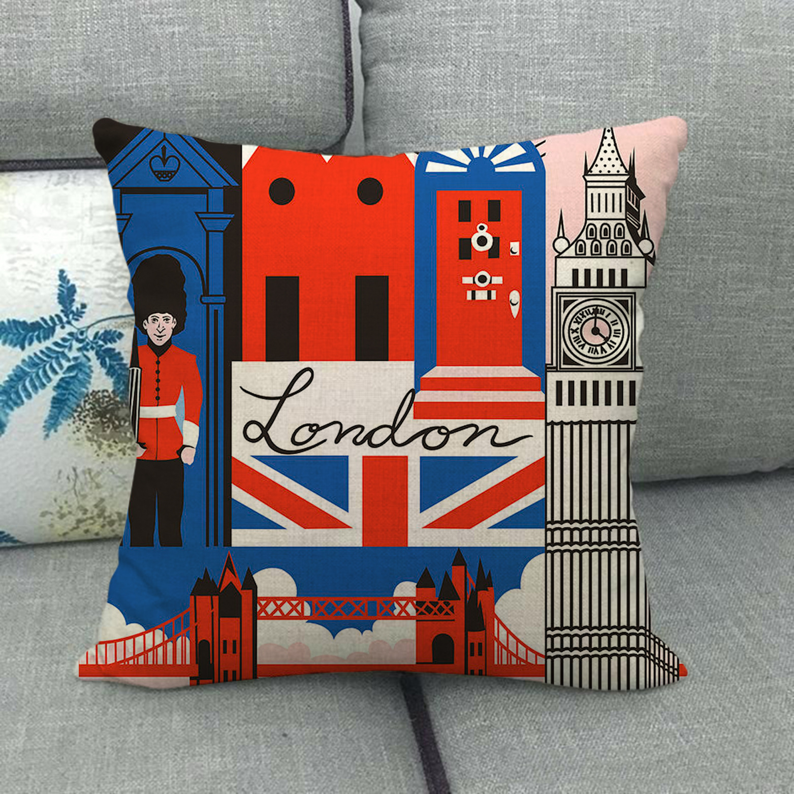 painted cityscapes of London,  - Home Textiles London avis et prix