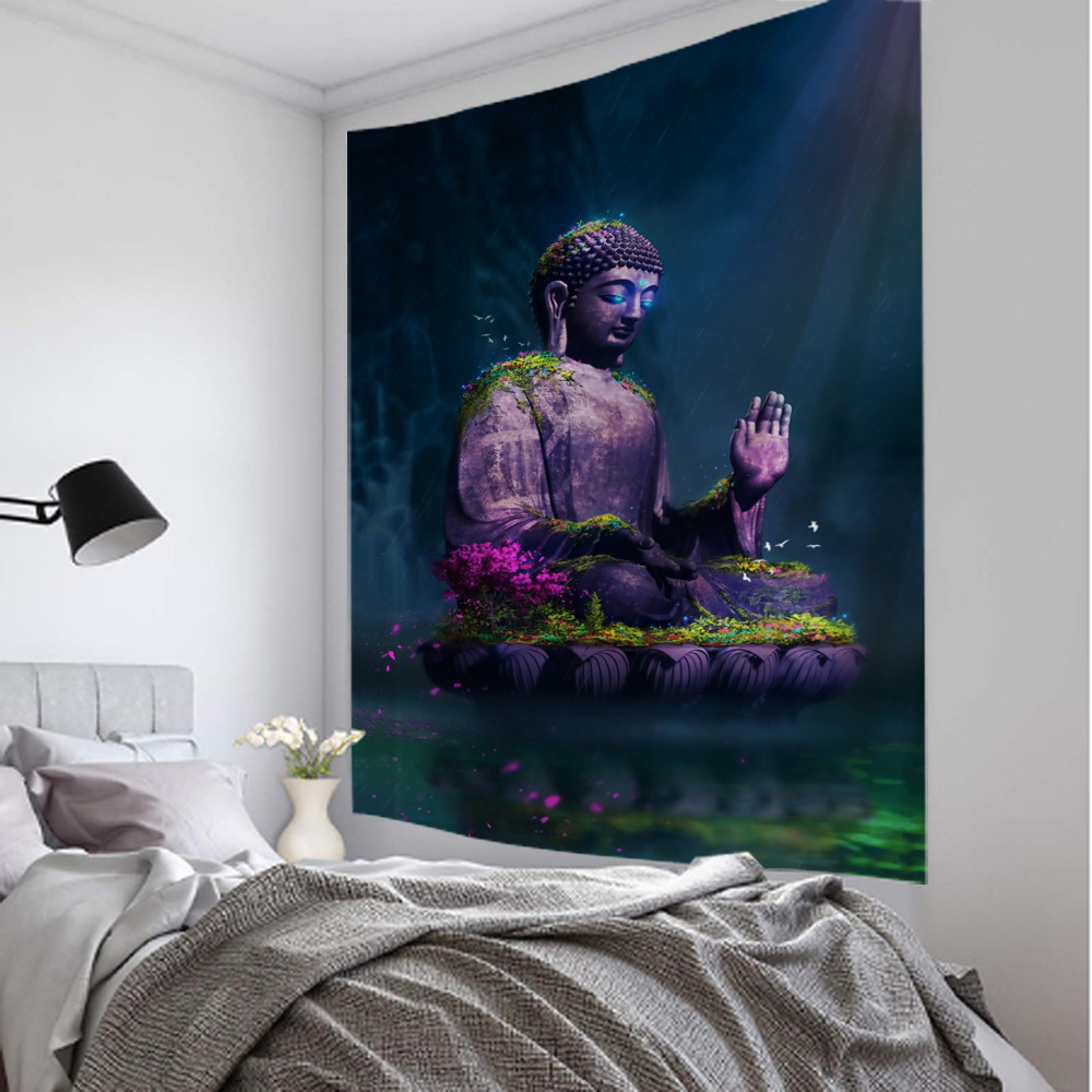 Indian Buddha statue tapestry  - Linum Home Textiles avis et prix
