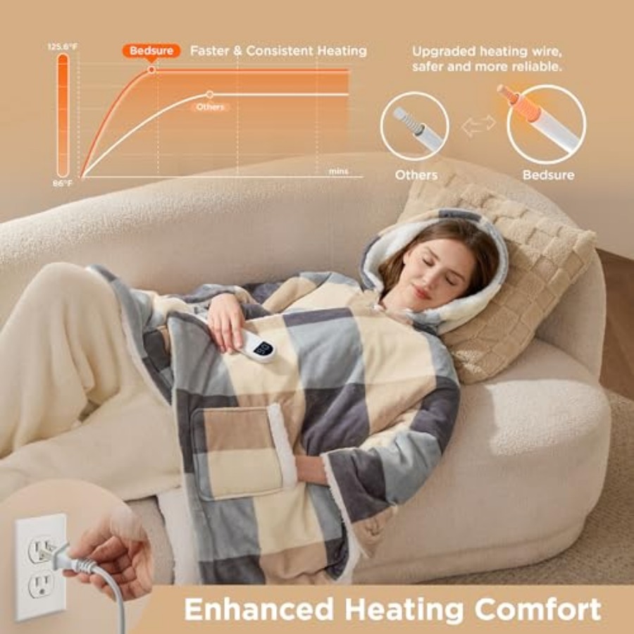 Heated Blanket Wearable Shawl  - Electric Blanket Heated avis et prix
