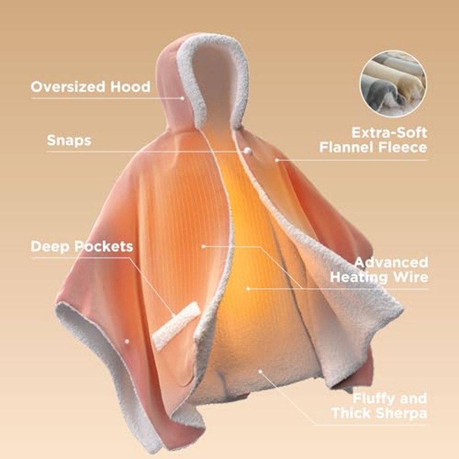 Heated Blanket Wearable Shawl  - Electric Blanket Heated avis et prix
