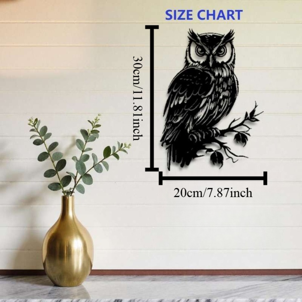 Metal Wall Art Owl Statue 1pc: - Home Textiles Products avis et prix