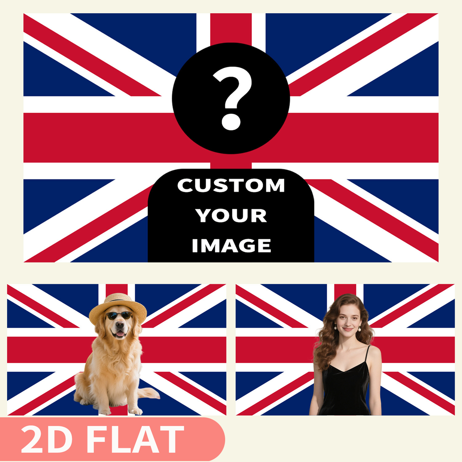 1pc 2D FLAT Personalize UK Bri - Home Textiles Uk avis et prix