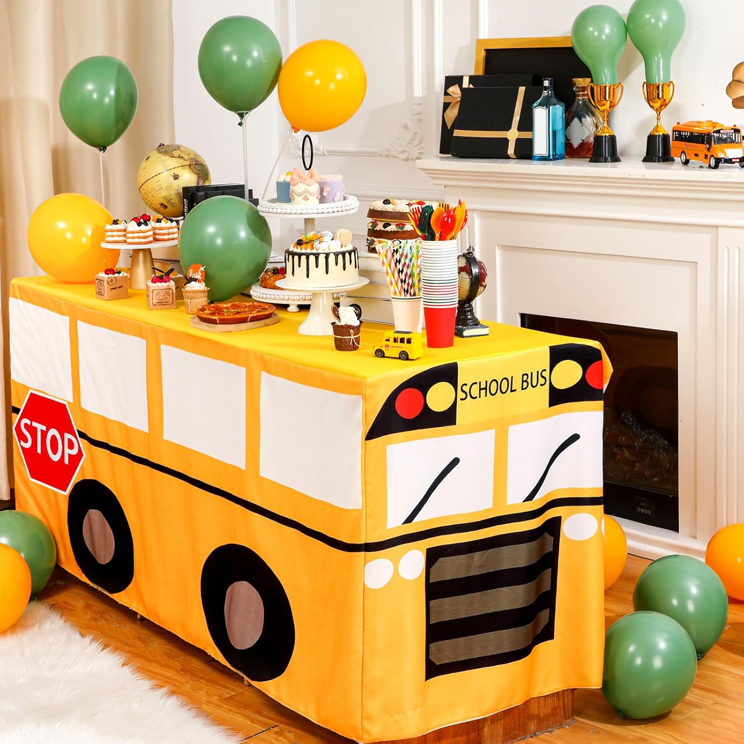 Cartoon School Bus Tablecloth  - Home Textiles News avis et prix