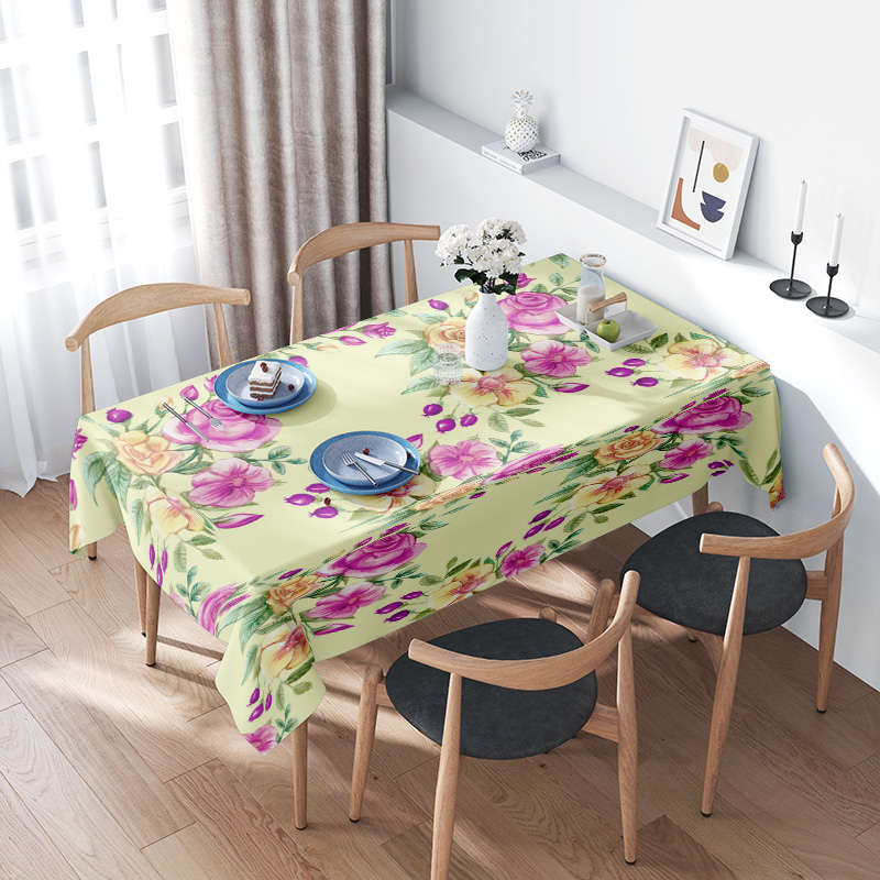 Beautiful Floral Tablecloth -  - Home Textiles Images avis et prix
