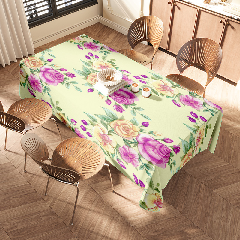 Beautiful Floral Tablecloth -  - Home Textiles Images avis et prix