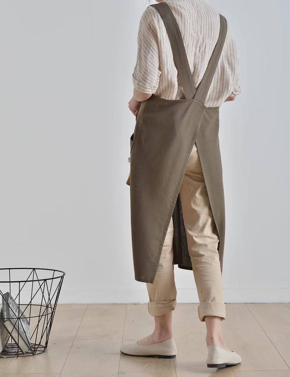 Long Cotton and Linen Apron La - Linum Home Textiles avis et prix