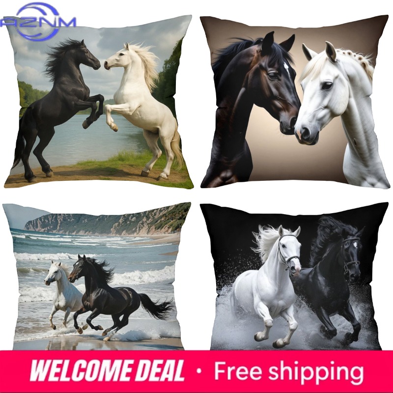 Horse Patterned Cushion Covers - Home Textiles Images avis et prix